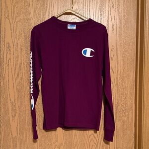 Champion Kids Long Sleeve Tee - Burgundy